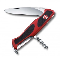 GR1711131042 Victorinox Ranger. Нож перочинный VICTORINOX RangerGrip 52, 130 мм, 5 функций, с фиксатором лезвия, красный с чёрным