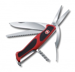 VX33N-RED8 Victorinox Ranger. Нож перочинный VICTORINOX RangerGrip 71 Gardener, 130 мм, 7 функций, с фиксатором, красный с чёрным