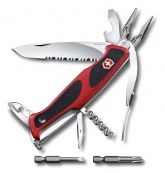 VX33N-RED4 Victorinox Ranger. Нож перочинный VICTORINOX RangerGrip 174 Handyman, 130 мм, 17 фнк, с фиксатором, красный с чёрным