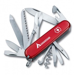 VX19N-RED21 Victorinox Ranger. Нож перочинный VICTORINOX Ranger, 91 мм, 21 функция, красный, с логотипом "Camping"