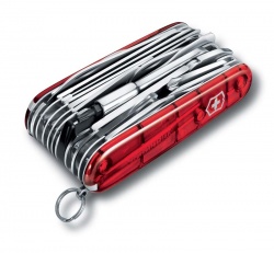 GR1711131053 Victorinox Swiss Champ. Нож перочинный VICTORINOX Swiss Champ XLT, 91 мм, 49 функций, полупрозрачный красный