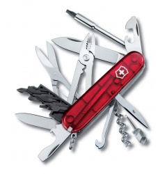 VX22N-RED2 Victorinox CyberTool. Нож перочинный VICTORINOX CyberTool M, 91 мм, 32 функции, полупрозрачный красный