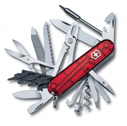 VX22N-RED3 Victorinox CyberTool. Нож перочинный VICTORINOX CyberTool 41, 91 мм, 39 функций, полупрозрачный красный
