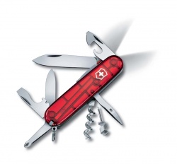 VX5N-RED5 Victorinox Spartan. Нож перочинный VICTORINOX Spartan Lite, 91 мм, 15 функций, полупрозрачный красный