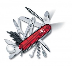 VX5N-RED3 Victorinox CyberTool. Нож перочинный VICTORINOX CyberTool Lite, 91 мм, 34 функции, полупрозрачный красный