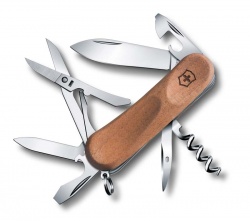 VX32N-BRN4 Victorinox EvoWood. Нож перочинный VICTORINOX EvoWood 14, 85 мм, 12 функций, рукоять из орехового дерева