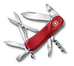 VX31N-RED13 Victorinox Evolution. Нож перочинный VICTORINOX Evolution S14, 85 мм, 14 функций, с фиксатором лезвия, красный