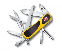 VX30N-RED9 Victorinox Evolution. Нож перочинный VICTORINOX EvoGrip 18, 85 мм, 15 функций, жёлтый с чёрными вставками