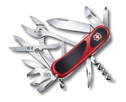 VX30N-RED7 Victorinox Evolution. Нож перочинный VICTORINOX Evolution S557, 85 мм, 21 функция, с фиксатором лезвия, красный с чёрным