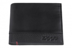 GR220119202 Zippo. Портмоне ZIPPO с защитой от сканирования RFID, чёрное, натуральная кожа, 10,5?1,5?9 см