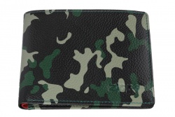 GR220119217 Zippo. Портмоне ZIPPO, зелёно-чёрный камуфляж, натуральная кожа, 10,8?2,5?8,6 см