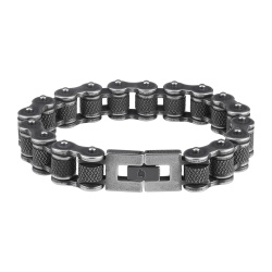 GR220119302 Zippo. Браслет ZIPPO Bike Chain Bracelet, серый, нержавеющая сталь, 22 см