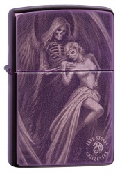 GR220119135 Zippo Классическая. Зажигалка ZIPPO Anne Stokes с покрытием Abyss™, латунь/сталь, сиреневая, глянцевая, 38x13x57 мм