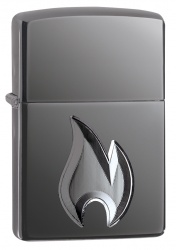 GR220119123 Zippo Классическая. Зажигалка ZIPPO Armor™ с покрытием Black Ice®, латунь/сталь, чёрная, глянцевая, 38x13x57 мм