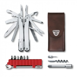 GR210919208 Victorinox. Мультитул VICTORINOX SwissTool Spirit X Plus Ratchet, 105 мм, 36 функций, в кожаном чехле