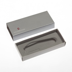 GR171113783 Victorinox Запчасти. Коробка для ножей VICTORINOX 91 мм толщиной до 3 уровней, картонная, серебристая