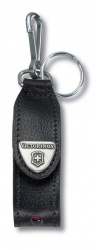 VX26BOX-BLK6 Victorinox Аксессуары. Чехол VICTORINOX для ножей-брелоков c LED 58 мм, с кольцом для ключей, кожаный, чёрный