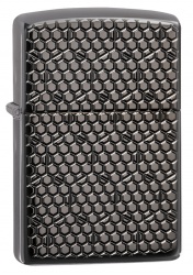 GR220119117 Zippo Armor™. Зажигалка ZIPPO Armor™ с покрытием Black Ice®, латунь/сталь, чёрная, глянцевая, 38x13x57 мм
