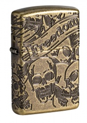 GR220119124 Zippo Armor™. Зажигалка ZIPPO Armor™ с покрытием Antique Brass, латунь/сталь, медная, матовая, 38x13x57 мм