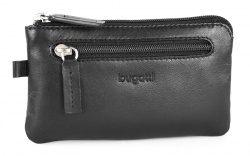 BG220702181 Bugatti Primo. Ключница BUGATTI Primo, чёрная, натуральная воловья кожа, 12,5х0,5х7 см