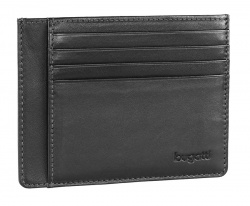 BG220702183 Bugatti Primo. Портмоне для кредитных карт BUGATTI Primo, чёрное, натуральная воловья кожа, 11,5х0,5х9 см