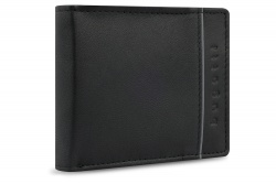 BG22121367 Bugatti Banda. Портмоне BUGATTI Banda, с защитой данных RFID, чёрное, кожа козы/полиэстер, 10,5х2х8,3 см