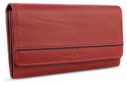 BG22121375 Bugatti Banda. Кошелёк женский BUGATTI Banda, с защитой данных RFID, красный, кожа козы/полиэстер, 18,5х2,5х9,5 см