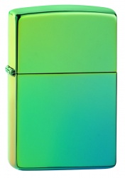 GR220119027 Zippo Классическая. Зажигалка ZIPPO Classic с покрытием High Polish Teal, латунь/сталь, зелёная, глянцевая, 38x13x57 мм