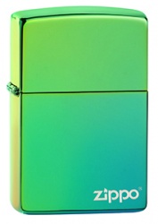 GR220119028 Zippo Классическая. Зажигалка ZIPPO Classic с покрытием High Polish Teal, латунь/сталь, зелёная, глянцевая, 38x13x57 мм