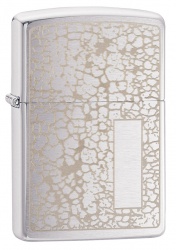 GR220119030 Zippo Классическая. Зажигалка ZIPPO Classic с покрытием Brushed Chrome, латунь/сталь, серебристая, матовая, 38x13x57 мм