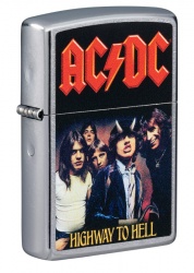 GR220119039 Zippo Классическая. Зажигалка ZIPPO AC/DC® с покрытием Street Chrome™, латунь/сталь, серебристая, матовая, 38x13x57 мм