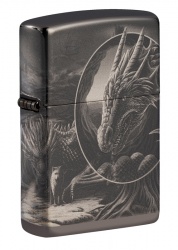 GR220119047 Zippo Классическая. Зажигалка ZIPPO Lisa Parker с покрытием High Polish Black, латунь/сталь, чёрная, 38x13x57 мм