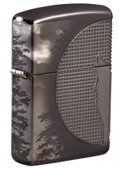 GR220119046 Zippo Armor™. Зажигалка ZIPPO Armor™ Wolf  с покрытием High Polish Black Ice®, латунь/сталь, чёрная, 38x13x57 мм