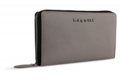 BG22121324 Bugatti BELLA. Кошелёк женский BUGATTI Bella, с RFID защитой, бежевый, воловья кожа/полиэстер, 18,5х2,5х10 см