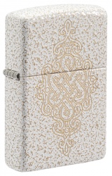 GR220119061 Zippo Классическая. Зажигалка ZIPPO Lucky Knot Design с покрытием Mercury Glass, латунь/сталь, бежевая, 38x13x57 мм