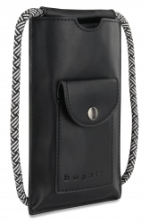 BG2207025 Bugatti ALMATA. Сумка-чехол для мобильного телефона BUGATTI Almata, чёрная, полиуретан, 11x2x18 см