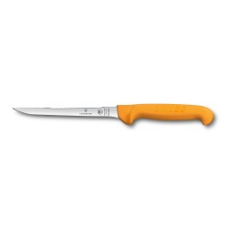 GR21091991 Victorinox Swibo. Нож для филеровки рыбы VICTORINOX Swibo, узкое гибкое лезвие 16 см с рыбочисткой, жёлтый