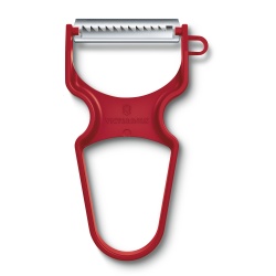 VX2303067 Victorinox RAPID Peeler. Овощечистка VICTORINOX RAPID, поворотное лезвие из нержавеющей стали "жульен", рукоять из АБС-пластика красного цвета, в картонной коробке с европодве