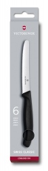 GR171113936 Victorinox SwissClassic. Набор из 6 столовых ножей VICTORINOX SwissClassic, 11 см, волнистая заточка, чёрная рукоять