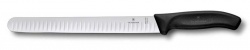 GR171113966 Victorinox SwissClassic. Нож для нарезания ломтиками VICTORINOX SwissClassic, широкое рифлёное лезвие 25 см, чёрный