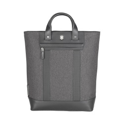 VX23030634 Victorinox Architecture. Сумка-рюкзак VICTORINOX Architecture Urban2 2-way Carry Tote 15&#39;&#39;, серая, полиэстер / кожа, 40x15x40 см, 20 л