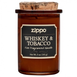 GR220119419 Zippo. Ароматизированная свеча ZIPPO Whiskey & Tobacco, воск/хлопок/кора древесины/стекло, 70x100 мм
