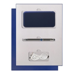 PB220330112 Portobello. Подарочный набор Portobello/Grand синий, (Power Bank,Ручка)