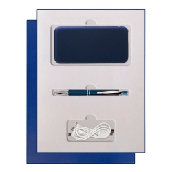 PB220330420 Portobello. Подарочный набор Portobello/Grand-1 синий, (Power Bank,Ручка)