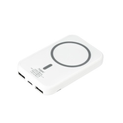 PB2203301186 Portobello Ultima Magnetic. Внешний аккумулятор с беспроводной зарядкой Ultima Wireless Magnetic 5000 mAh, белый