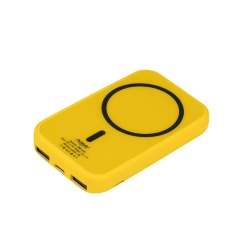 PB2203301223 Portobello Ultima Magnetic Lemoni. Внешний аккумулятор с беспроводной зарядкой Ultima Wireless Magnetic Lemoni 5000 mAh, желтый