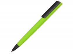 OA2003021984 Ручка пластиковая soft-touch шариковая Taper, зеленое яблоко/черный