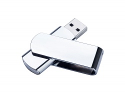 OA2102092344 USB-флешка металлическая поворотная на 4 ГБ, глянец