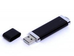 OA2102093091 USB-флешка промо на 128 Гб прямоугольной классической формы, черный