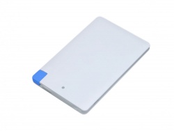 OA2408287257 Универсальное зарядное устройство Credit _card1_power_bank  под нанесение логотипа  в виде кредитной карты, толщина всего 7,5 . 2500MAH. Синий